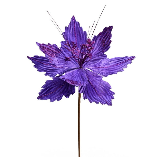 Vickerman Bird Pick Poinsettia Spray Vickerman Bird Pick Poinsettia Spray
